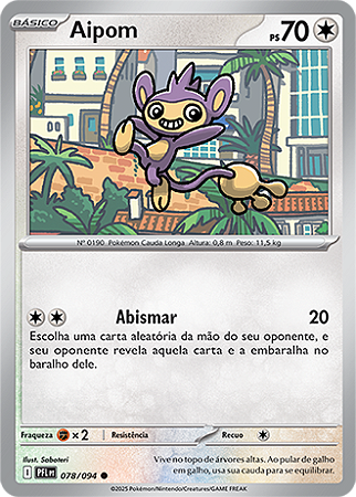 Aipom (078/094) - Carta Avulsa Pokemon