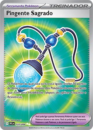 Pingente Sagrado / Sacred Charm (122/094) FOIL - Carta Avulsa Pokemon