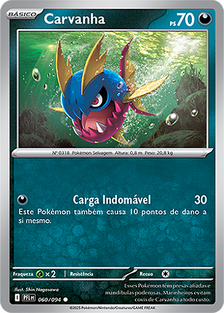 Carvanha (060/094) - Carta Avulsa Pokemon