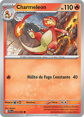Charmeleon (012/094) - Carta Avulsa Pokemon