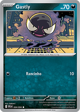 Gastly (054/094) - Carta Avulsa Pokemon