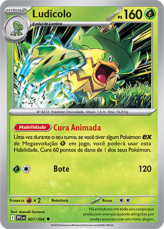 Ludicolo (007/094) REV FOIL - Carta Avulsa Pokemon
