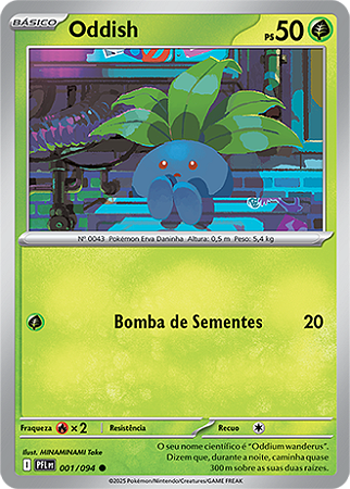 Oddish (001/094) REV FOIL - Carta Avulsa Pokemon