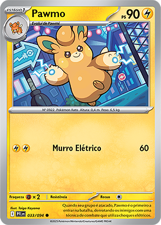 Pawmo (033/094) REV FOIL - Carta Avulsa Pokemon