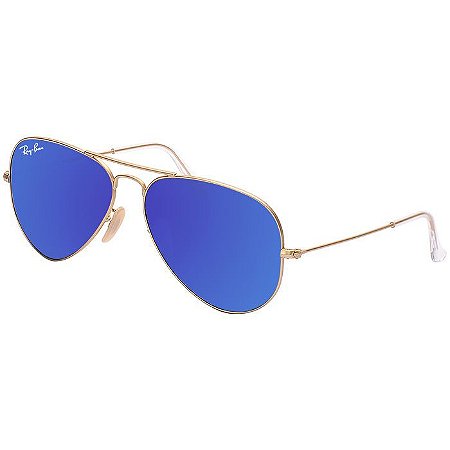 Óculos Ray-Ban Aviador Pequeno Azul Espelhado RB3025 Dourado Fosco Metal -  Óculos de Grau-Óculos de Sol-Masculino-Feminino | Univisão Ótica