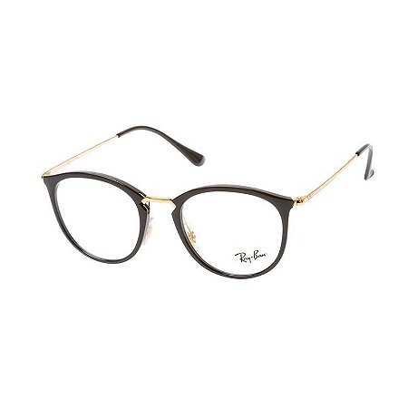 Óculos de Grau Feminino Ray Ban RX7140 Preto e Dourado - Óculos de Grau-Óculos  de Sol-Masculino-Feminino | Univisão Ótica