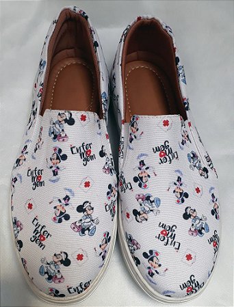 Tênis Slip On Minnie Mouse Enfermeiros Tam. 33 ao 43.