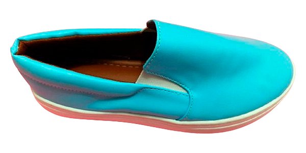 Tênis Slip On Azul Confortável Unissex Sapatos Tam. 33 ao 43.