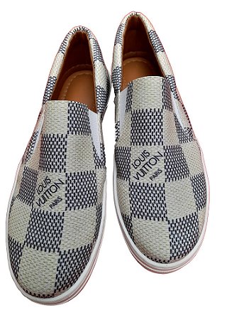 Tênis Slip On Louis Vuitton Xadrez Confortável Tam. 33 ao 43.
