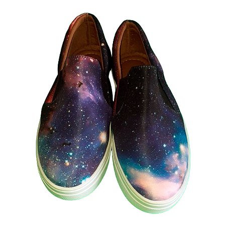 Tênis Feminino Slip On Universo Galáxia Sapato Feminino Tênis Masculino - Tam. 33 ao 43.