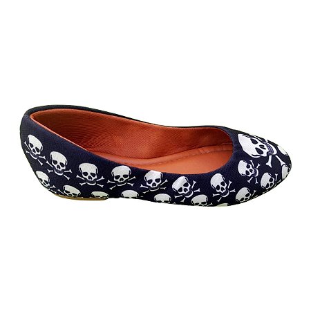 Sapatilha Caveiras Sapatos Femininos Mãe e Filha Tam. 23 ao 42.