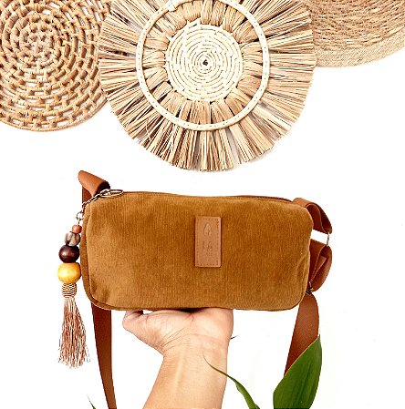 Bag Caramelo Alça acetinada