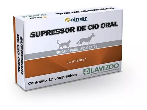 Supressor de Cio - Inibidor de Cio - Oral Cadelas Gatas 12 comprimidos