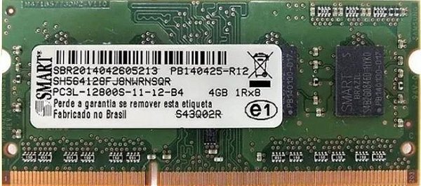 Memória Notebook Smart Ddr3 1600mhz 2gb