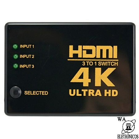 Multiplicador HDMI 3 em 1