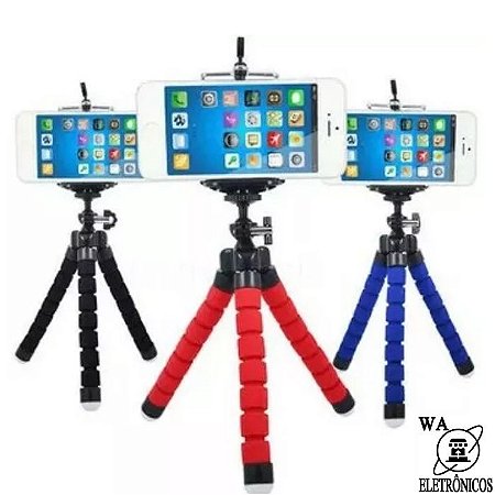 Mini Tripé Flexível Regulador Móvel para Smartphones