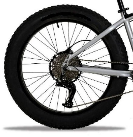 Roda Traseira aro 26 Fat Bike Completa com cubo  K7 Cassete