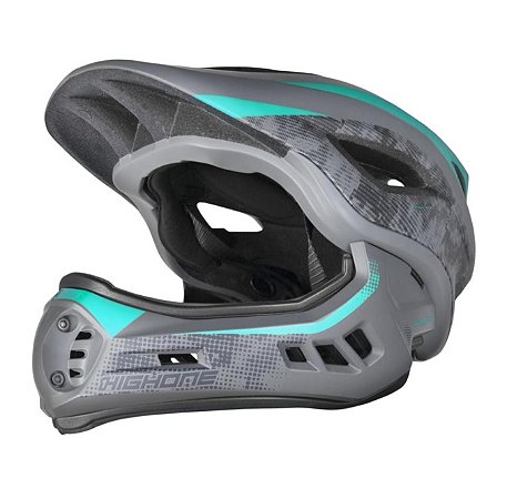 CAPACETE BIKE X FULL FECHADO MY22 TAM M CINZA/ACQUA Ref: HOCAP0278