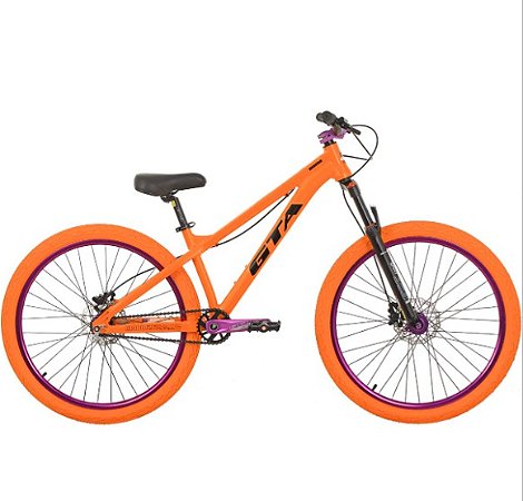 BICICLETA 26 GRAVITY AL DISC FREERIDE GTA LARANJA