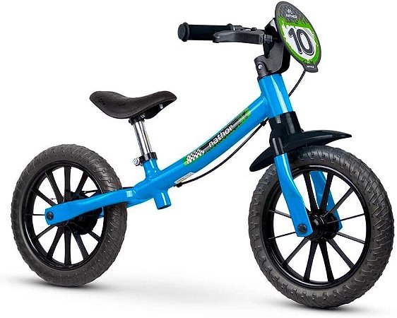 BICICLETA BALANCE BIKE AZUL/PTO