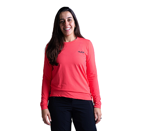Camisa MTB PRO Laranja Feminina Huka Edi LTDA -  P