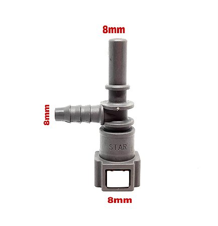 Conector Engate Rapido Mangueira 8mm X 8mm ( T ) Universal