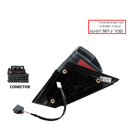 Retrovisor Eletr. Esquerdo Vw Polo/virtus 17/23 - 6ea857501j