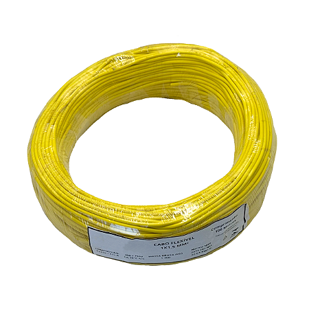 Cabo Flexível 1x1,5 MM 750V 100 Metros Amarelo