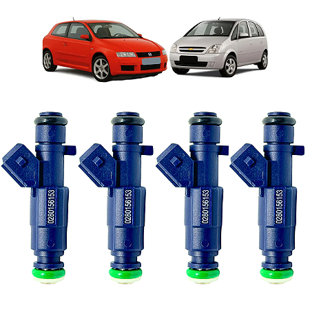 Kit 4x Bico Injetor Meriva/fiat Stilo 1.8 16v 02/04 - 0280156153