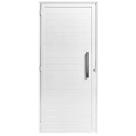 Porta Lambril Fechada - C/Puxador - Alumínio Branco Duplo