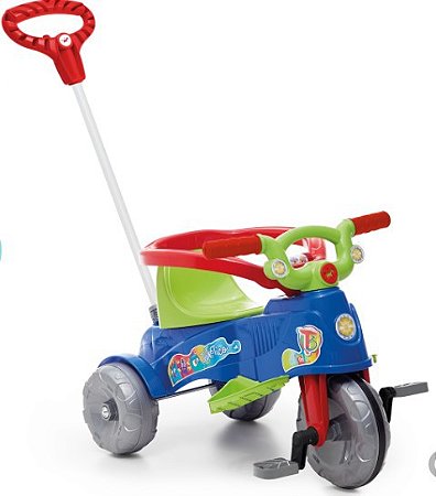 Triciclo Infantil com empurrador com pedal Motoca velotrol