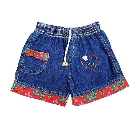 Short Fem. Inf. Jeans Barra Tactel DC1221 - TAM.: P M G GG