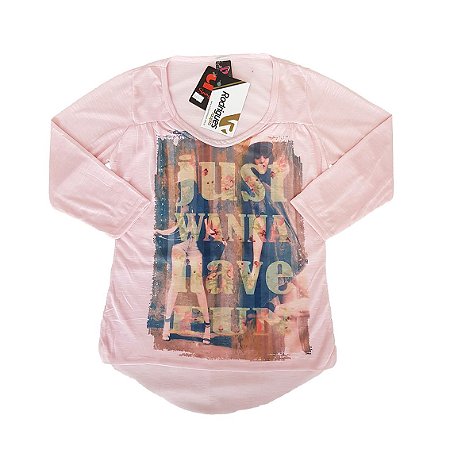 Blusa Feminina Adulto Manga Longa Sango's SG2169 - TAM.: P M G GG