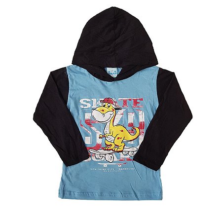 Camisa Masculina Infantil Manga Longa Com Capuz JU7428 - TAM.: 4 6 8