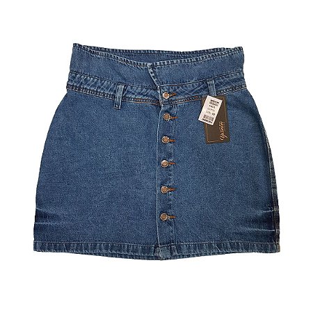 saia jeans curta tamanho 46