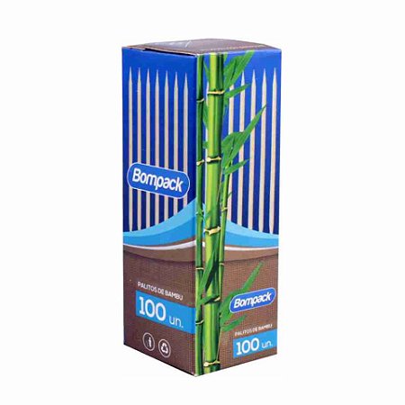 Palito Bompack de Bambu c/ 100 unid