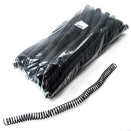 Espiral p/ Encadernação Preto 14mm c/100