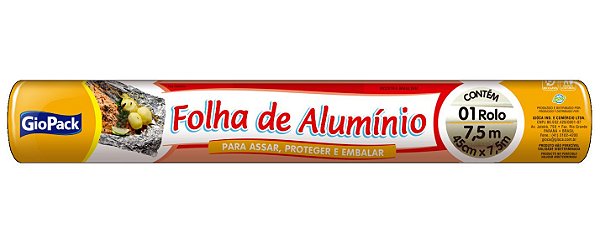 Folha de Alumínio Rolo 45x7,5m