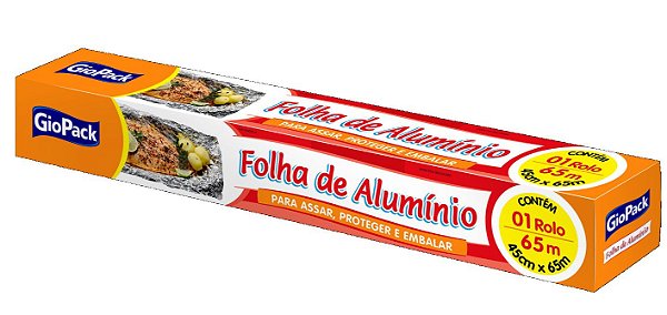 Folha de Alumínio Rolo 45x65m