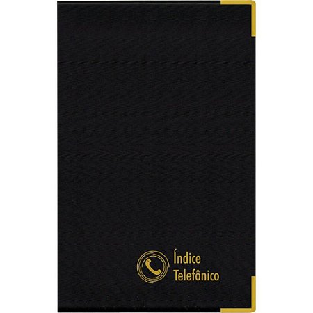 Índice Telefônico Couro Sintético 125x205mm 58fls