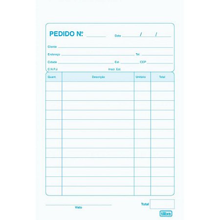 Bloco de Pedido c/50fls