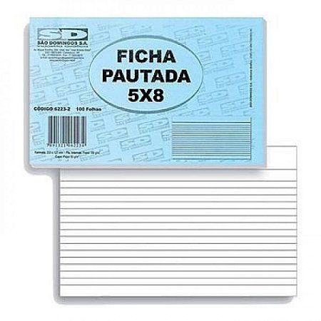 Ficha Pautada nº3 5x8 c/100