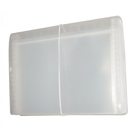 Pasta Sanfonada Duplicata 31 Divisórias Cristal