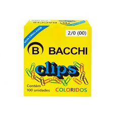 Clips Bacchi 2/0 c/100 Colorido