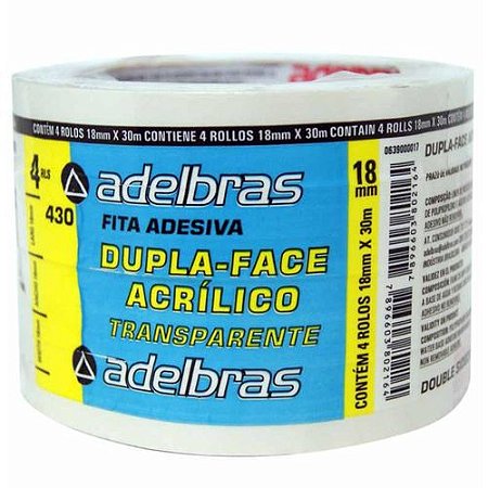 Fita Dupla-Face 18mmX30m Adelbras