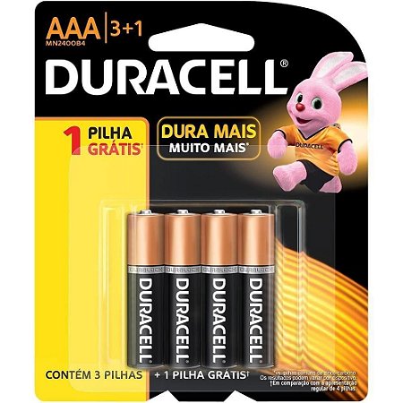 Pilha AAA Alcalina Duracell C/4