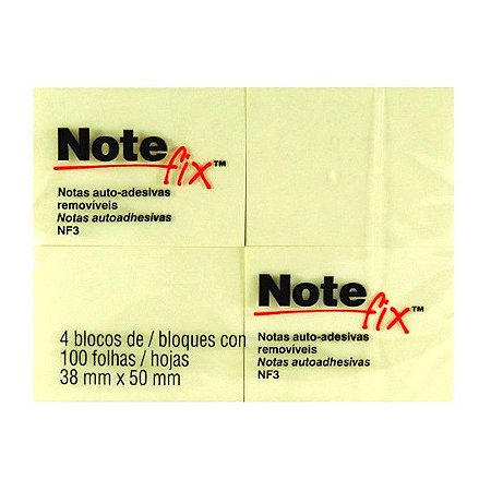 Notefix Amarelo 38mmX50mm C/4