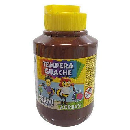 Tempera Guache Acrilex Marrom 250ml