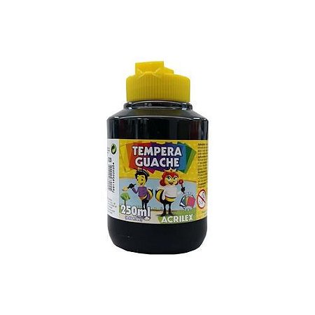 Tempera Guache Acrilex Preto 250ml