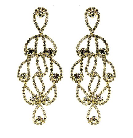 Brinco Festa Strass *Semi Jóia